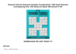 Amazon Charts Samurai Sudoku Puzzle Book 500 Hard Puzzles
