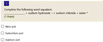 Nitric Acid Hydrochloric Acid Sulfuric Acid