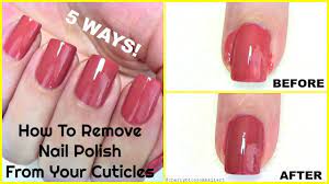 remove nail polish from your cuticles