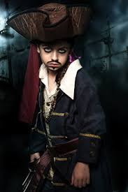 a angry young boy wearing a pirate