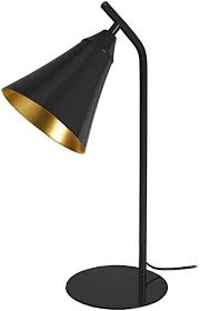 L.15 x l.15 x h.13 cm e14. York Lampe A Poser En Metal Abat Jour En Cloche O 16 X H 46 Cm Noir Style Industriel E27 40w Amazon De Beleuchtung