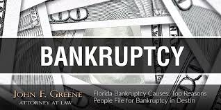 Bankruptcy can be filed at the bankruptcy court for the area you are in. Florida Bankruptcy Causes Top Reasons People File Bankruptcy In Destin