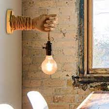 open bulb wall sconce lamps rustic iron