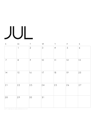 Printable July 2019 Calendar Monthly Planner 2 Designs Flowers