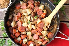 sausage potato sauer skillet