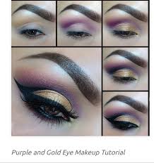 purple gold eye makeup musely