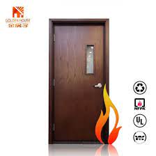 Anti Fire Rated Veneer Solid Wood Door