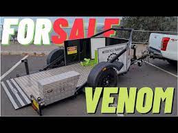 venom ground loading motorcycle trailer