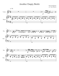 Another Empty Bottle Katy Mcallister Sheet Music For Violin Piano