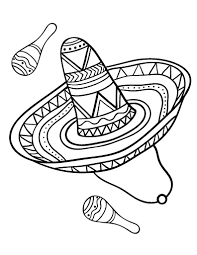 Use beautiful colours to colour in the drawing. Free Sombrero Coloring Page Coloring Pages Free Coloring Pages Sombrero