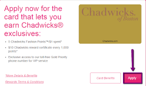 Jul 16, 2021 · each comenity credit card typically comes with some sort of incentive. How To Apply To Chadwicks Credit Card Creditspot