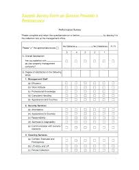 Questionnaire Template Excel Customer Job Employee