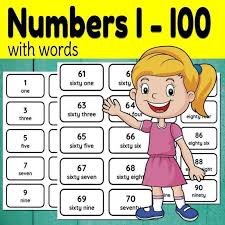 number words 1 100 worksheet digital