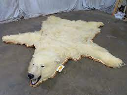 beautiful felted polar bear rug