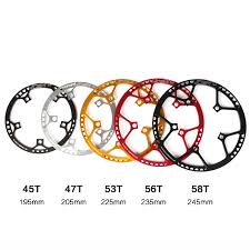 Us 13 67 31 Off Xingcr Bicycle Chainwheel Litepro 5 Sizes 130 Bcd 45t 47t 53t 56t 58t A7075 Alloy Bmx Chainring Folding Bike Crankset In Bicycle