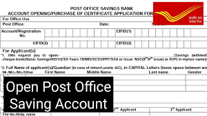 post office saving account opening form