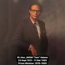 Beautiful Barbados - Remembering Tom Today in Bajan History On September  24, 1931, the former Prime Minister of Barbados, John Michael Geoffrey  Manningham Adams was born. Tom as he was affectionately known