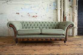 Moon Wool Chesterfield Sofa Antique