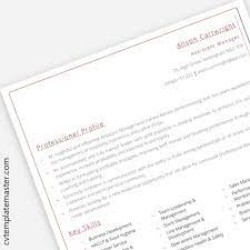 istant manager cv template with