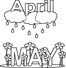 Garden pictures, easter, earth day and april fools day included. April Shower May Rain Flower Coloring Page Wecoloringpage Com Coloring Pages