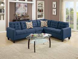 f6938 navy blue sectional sofa by poundex