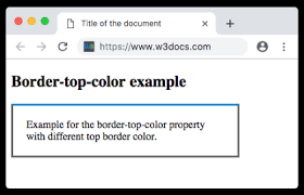 css border top color property