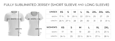sizing chart vii apparel co vii