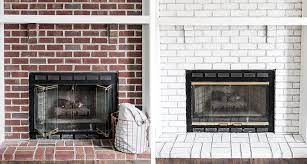 Painting Brick Fireplace White A