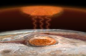 jupiter s great red spot heats planet s