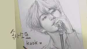 If there's one thing bts loves as much as their music, it's their fans! Fanart Sketch Jungkook ì •êµ­ Of Bts Youtube