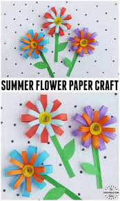 kids summer paper flower craft the