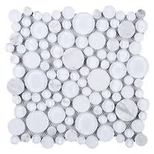 Geometric Glossy Glass Mosaic Tile
