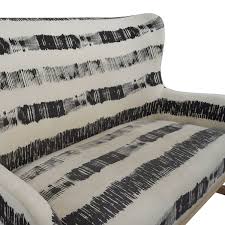 cb2 cb2 graphite stripe loveseat sofas
