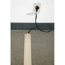 Beige Power Extension In Use On Carpet