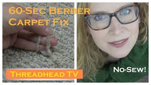 60 sec berber carpeting fix no sew