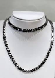 black rhodium finished sterling silver