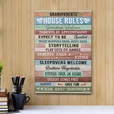 Grandpas House Rules Canvas Prints