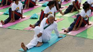 india take part in world yoga day