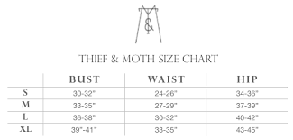 Size Chart Thief Moth