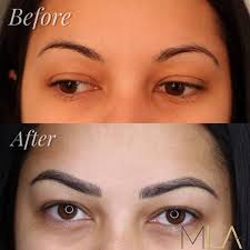 microblading with an eyebrow tattoo a