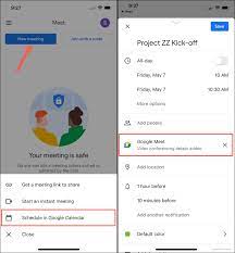 schedule a google meet or on mobile