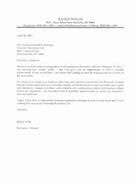 Letter Of Resignation Template