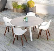 Round Garden Dining Table With
