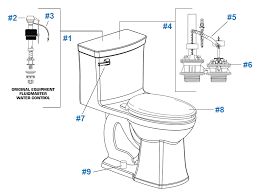 american standard toilet repair parts