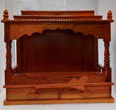 teak wooden pooja mandir open style