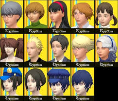 persona 4 hairs pack at the sims 4