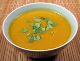 autumn gold butternut squash soup   with thai inspired flavors