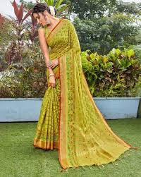 light green sarees for women by