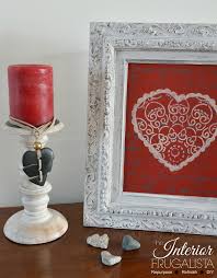 Here is an idea for a last minute valentine's day decor. Upcycled Thrift Store Picture Frame Valentine Decor Interior Frugalista