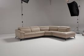 martine leather sectional with
